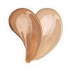 Foundation smudges range of colors on white background in the form of heart